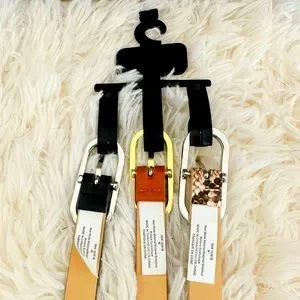 New ✨ 3 Pack Steve Madden Skinny Belts Amazon.com: STEVE MADDEN 3 FOR 1 PANT BELT PACK, COG/BLUSH  main image 4